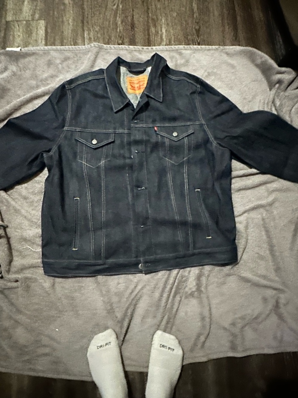 Vintage Levi's Indigo Denim Jacket with Contrast Stitching